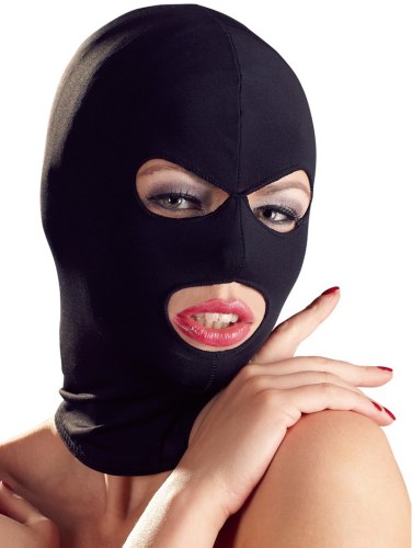 Masky, kukly a šátky: Maska s otvory pro oči a ústa, černá