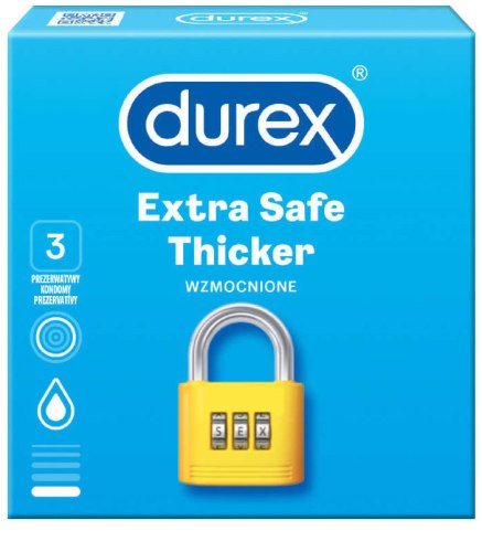 Anální kondomy (zesílené) pro bezpečný sex: Kondomy Durex Extra Safe Thicker