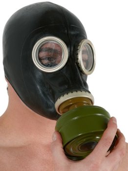 Latexová plynová maska – Masky, kukly a šátky