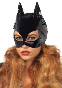Lakovaná maska s kočičíma ušima Cat Woman – Masky, kukly a šátky