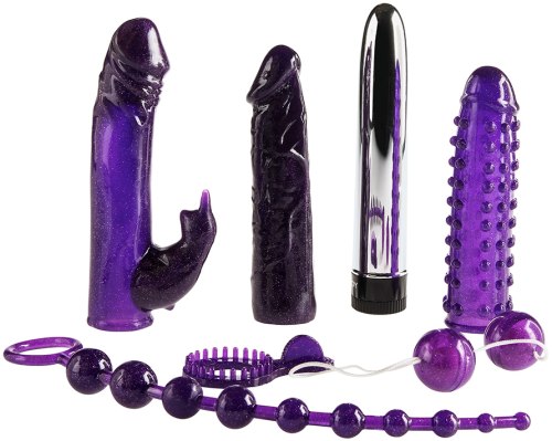 Erotické sady: Nádherná sada erotických pomůcek Imperial Rabbit Kit Dark Purple