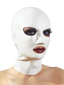 Latexová maska - bílá, unisex – Masky, kukly a šátky