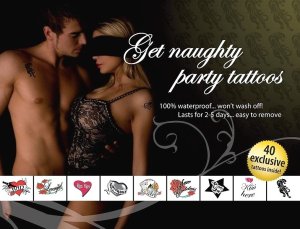 Tetování Get Naugty Party – Dočasné tetování se sexy motivy