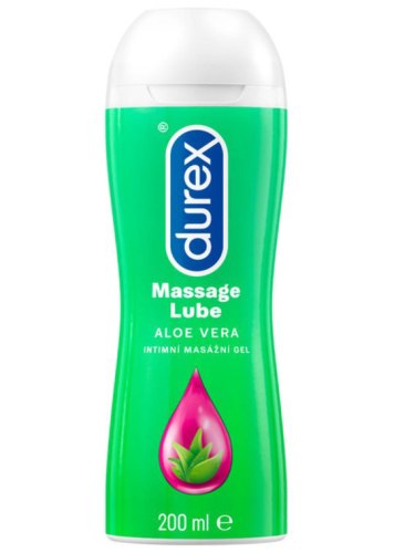 Erotické masážní oleje a emulze: Masážní a lubrikační gel Durex 2 v 1 - Aloe Vera