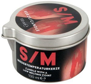 S/M svíčka v plechové dóze – Svíčky na BDSM hrátky