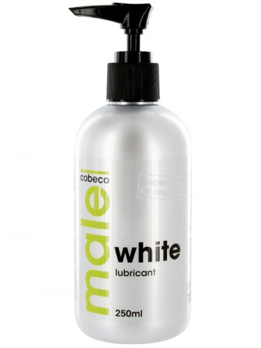 Lubrikační gely na vodní bázi: Bílý lubrikační gel MALE WHITE - extra hustý