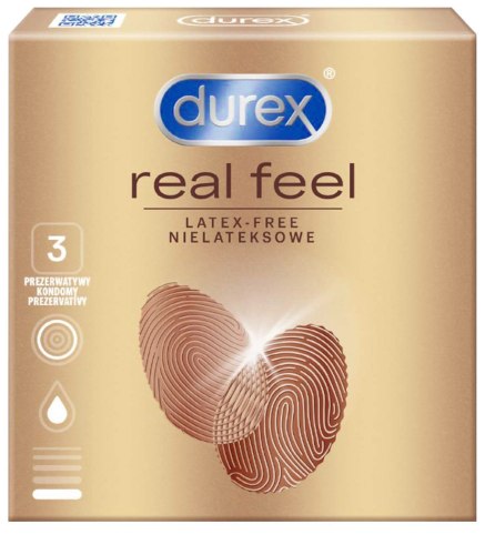 Kondomy bez latexu: Kondomy bez latexu Durex Real Feel, 3 ks
