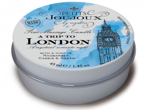Svíčky pro uvolňující i erotickou masáž: Masážní svíčka A Trip To London, 43 ml