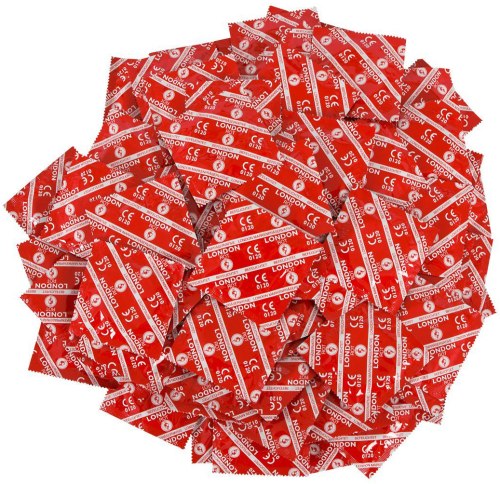 Akční a výhodné balíčky kondomů: Balíček kondomů Durex LONDON jahoda, 100 ks