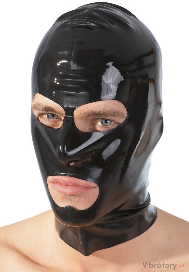 LATE X Latexová maska LATE X - černá, unisex