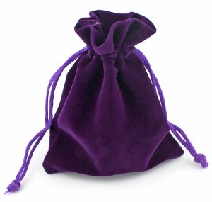 Dárkový sametový pytlík - fialový, různé velikosti – Dárkové krabičky a tašky