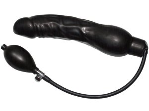 Nafukovací latexové dildo Black Latex Balloon – Erotické pomůcky z latexu