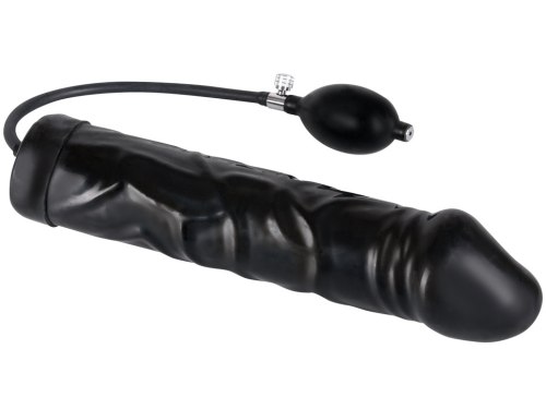 Nafukovací anální kolíky: Nafukovací latexové dildo Black Giant Latex Balloon