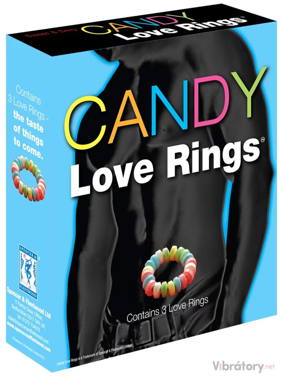 Kroužky na penis z bonbónů CANDY Love Rings, 3 ks