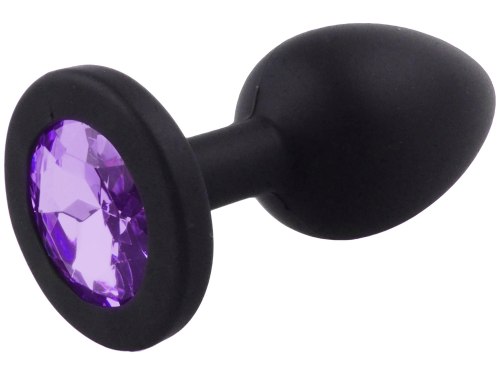 Anální šperky: Silikonový anální kolík se šperkem, světle fialový