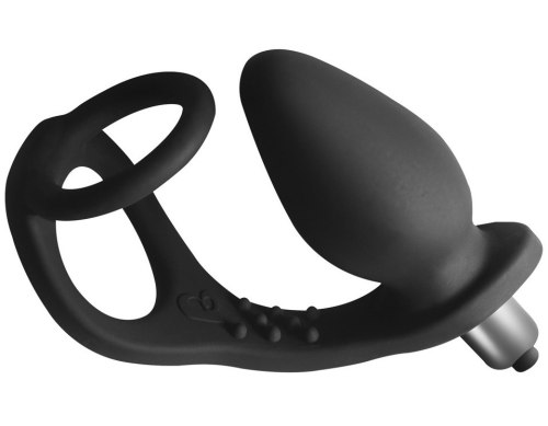 Anální háky, anal locky: Vibrační anální kolík s kroužkem na penis a varlata RO-Zen
