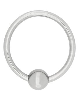Kovový stimulační/erekční kroužek s kuličkou – Stimulační kroužky na penis