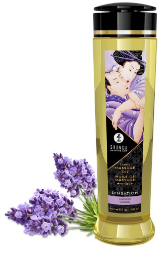 Erotické masážní oleje a emulze: Masážní olej Shunga SENSATION Lavender