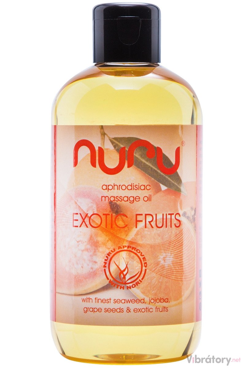 Afrodiziakální masážní olej Nuru Exotic Fruits, 250 ml
