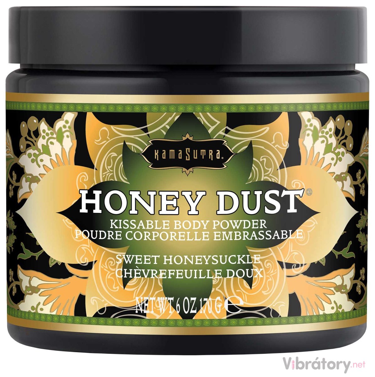 Slíbatelný tělový pudr KamaSutra Honey Dust Sweet Honeysuckle, 170 g