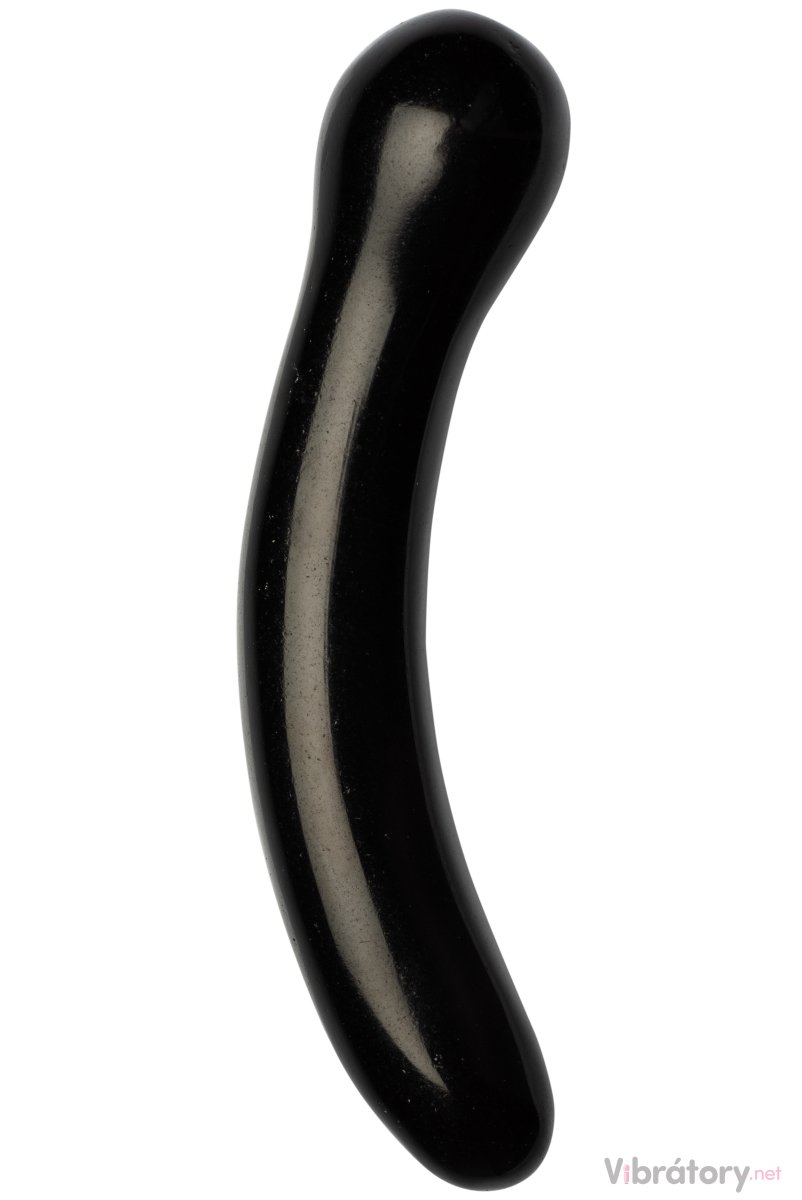 Oboustranné dildo z obsidiánu La Gemmes Black Obsidian Curve