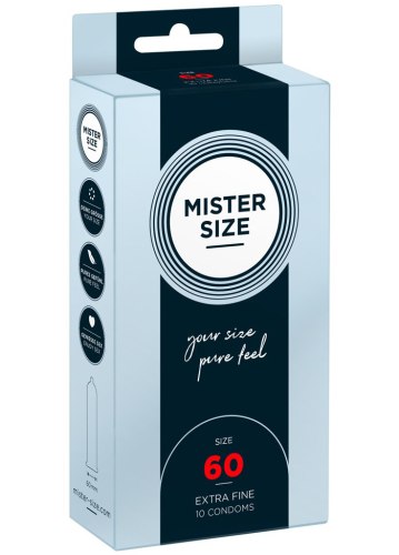 Akční a výhodné balíčky kondomů: Kondomy MISTER SIZE 60 mm, 10 ks