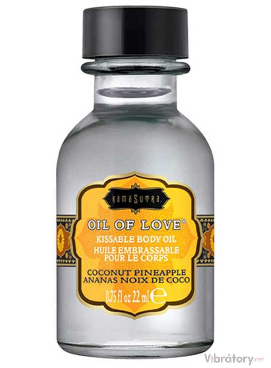 Slíbatelný tělový olej Kama Sutra OIL OF LOVE Coconut Pineapple, 22 ml