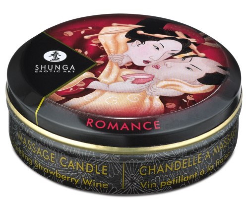 Svíčky pro uvolňující i erotickou masáž: Masážní svíčka Shunga Romance Sparkling Strawberry Wine