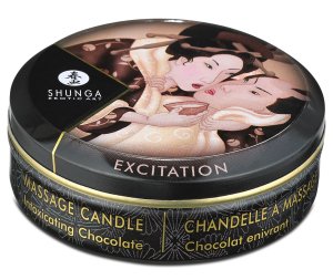 Masážní svíčka Shunga Excitation Intoxicating Chocolate – Svíčky pro uvolňující i erotickou masáž