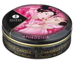 Masážní svíčka Shunga Aphrodisia Rose Petals – Svíčky pro uvolňující i erotickou masáž