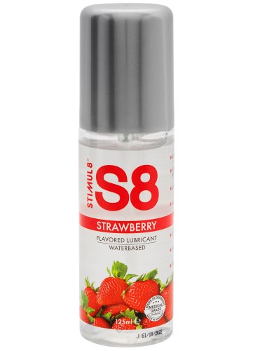 Lubrikační gely s příchutí: Ochucený lubrikační gel S8 Strawberry – jahoda