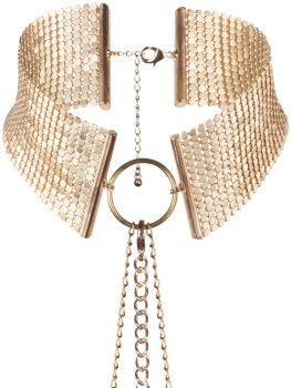 Obojek - náhrdelník Désir Métallique, zlatý – Úžasné ozdoby na krk, náhrdelníky a ozdobné obojky