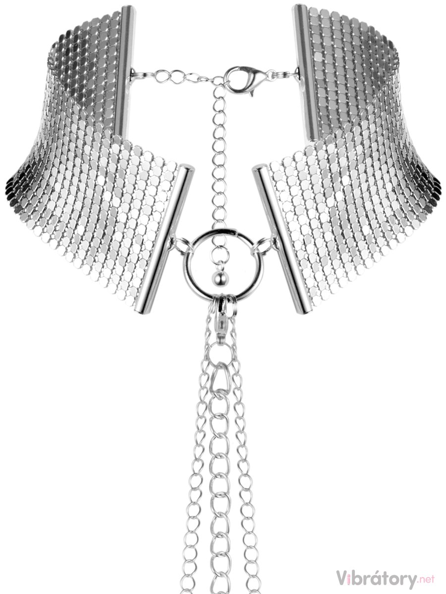 Bijoux Indiscrets Obojek - náhrdelník Désir Métallique Silver, stříbrný