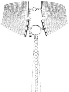 Obojek - náhrdelník Magnifique, stříbrný – Úžasné ozdoby na krk, náhrdelníky a ozdobné obojky