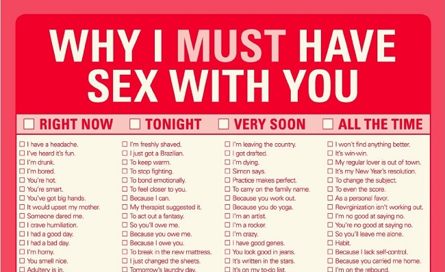 Pořád nevíš, proč mít sex? Mrkni na tenhle poctivý seznam.