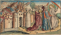 Zkáza Sodomy na malbě z 15. století