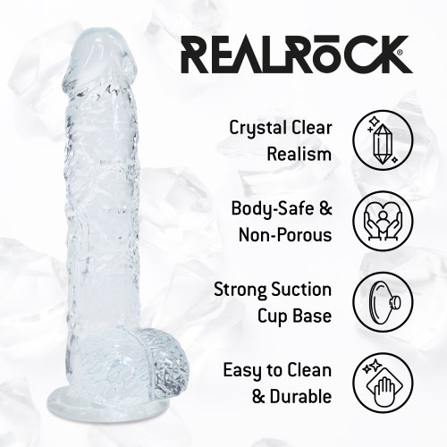 Realistické dildo s varlaty a přísavkou RealRock 5"