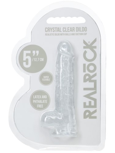 Realistické dildo s varlaty a přísavkou RealRock 5"