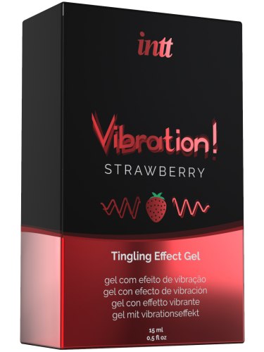 Stimulační gel Vibration! Strawberry, 15 ml
