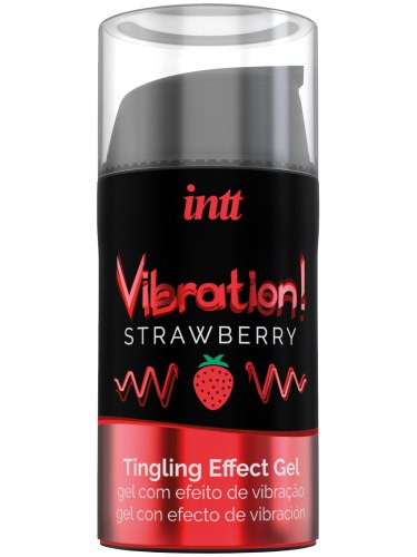 Stimulační gel Vibration! Strawberry, 15 ml