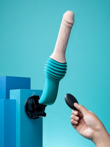 Přirážecí vibrátor s přísavkou Thrusting Dildo Machine