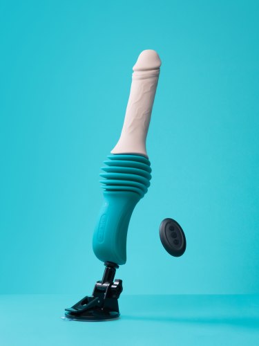 Přirážecí vibrátor s přísavkou Thrusting Dildo Machine