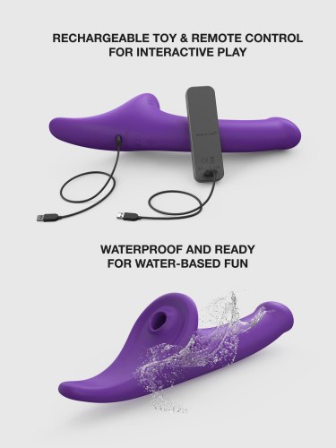 Vibrační strapon s jazýčkem Strap-On-Me – vel. S