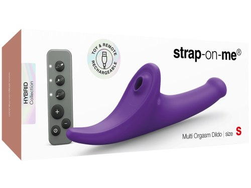 Vibrační strapon s jazýčkem Strap-On-Me – vel. S