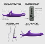 Vibrační strapon s jazýčkem Strap-On-Me – vel. L