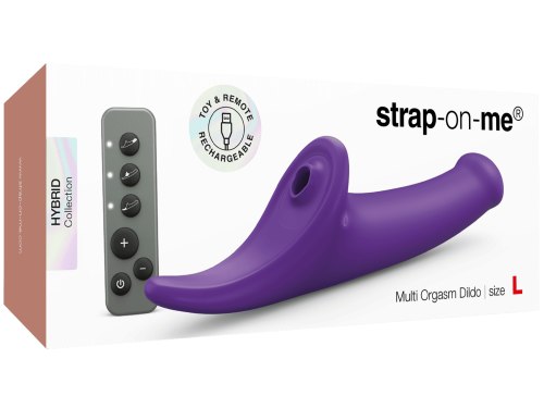 Vibrační strapon s jazýčkem Strap-On-Me – vel. L