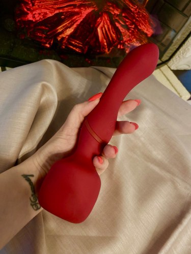 Hřejivá masážní hlavice/vibrátor Heating Wand Red