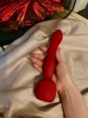 Hřejivá masážní hlavice/vibrátor Heating Wand Red