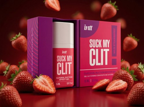 Stimulační gel na klitoris Suck My Clit Wild Strawberry, 15 ml