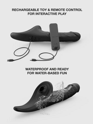 Realistický vibrační strapon s jazýčkem Strap-On-Me – vel. M